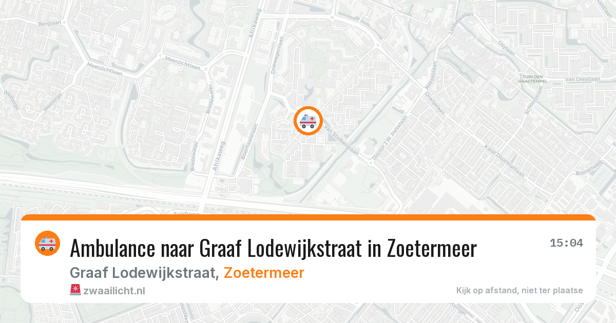 Ambulance naar Graaf Lodewijkstraat in Zoetermeer — 20 mei 2026