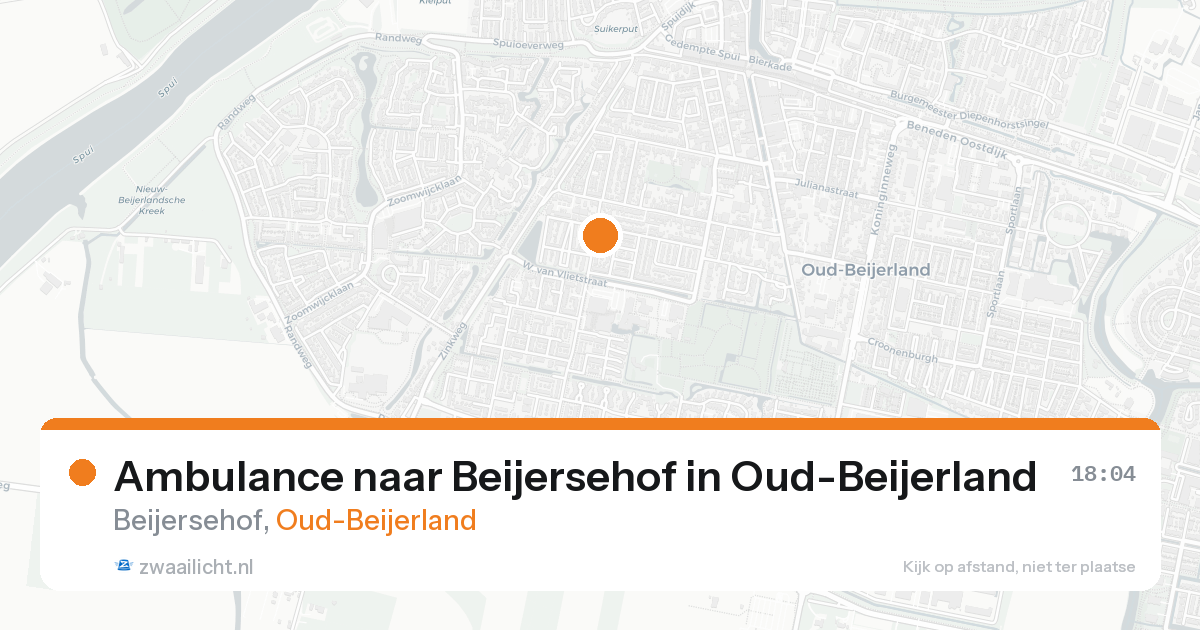 Ambulance naar Beijersehof in Oud-Beijerland — 21 aug 2026