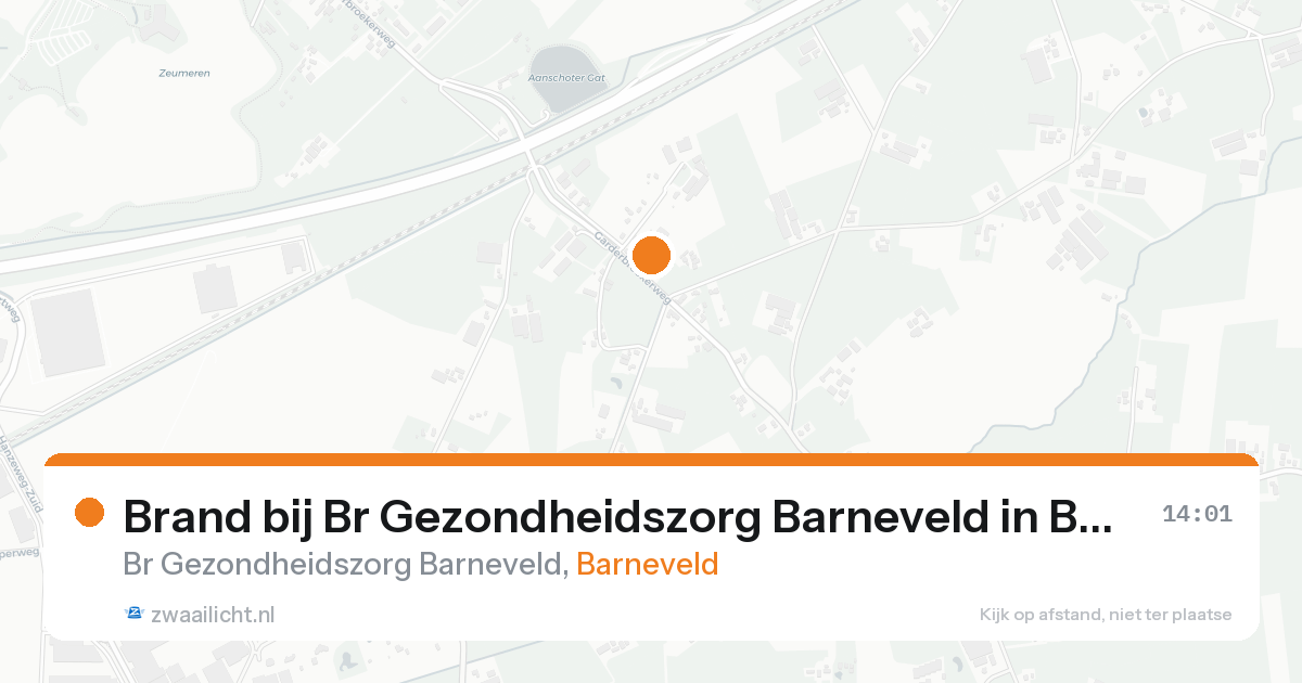 Brand bij Br Gezondheidszorg Barneveld in Barneveld — 16 aug 2026