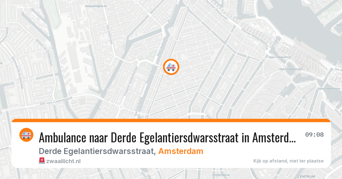 Ambulance naar Derde Egelantiersdwarsstraat in Amsterdam — 25 mei 2026