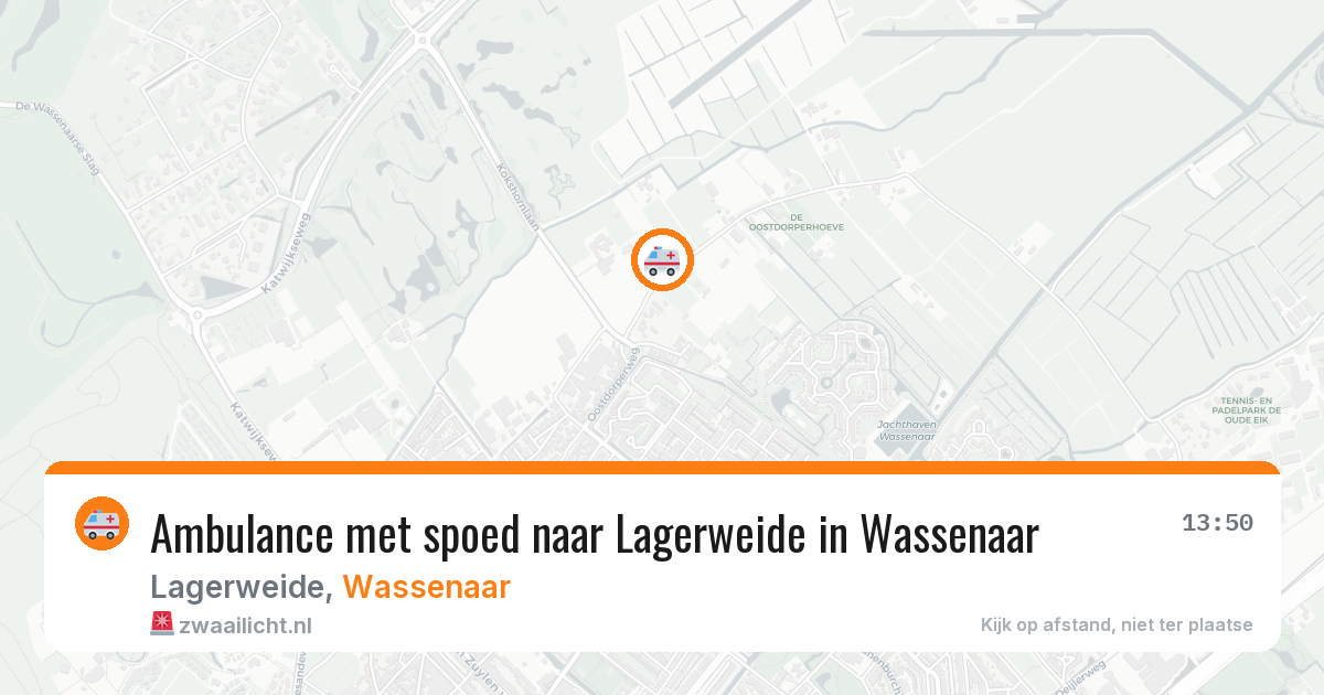 Ambulance met spoed naar Lagerweide in Wassenaar — 9 jun 2026