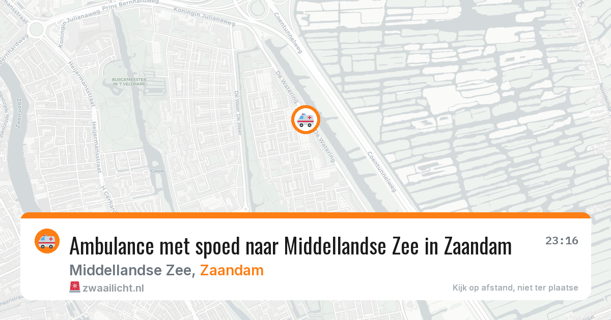 Ambulance met spoed naar Middellandse Zee in Zaandam — 26 feb 2026