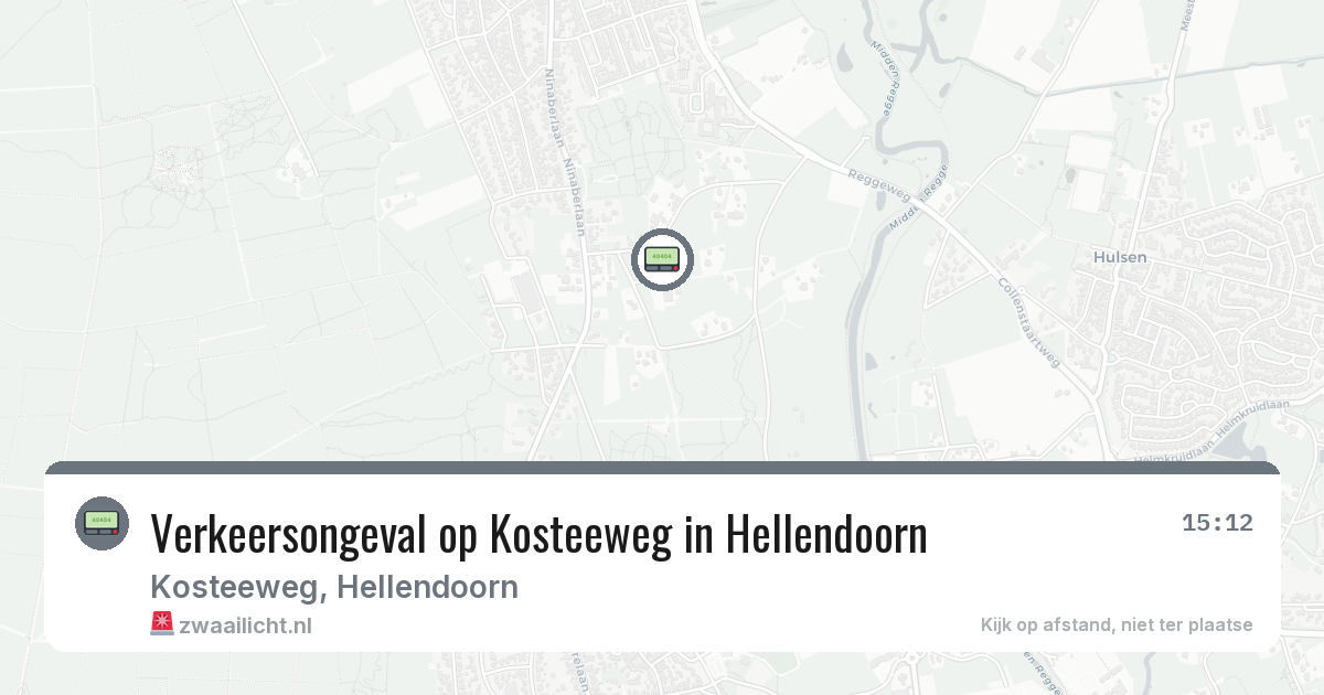 Verkeersongeval op Kosteeweg in Hellendoorn — 17 mei 2026