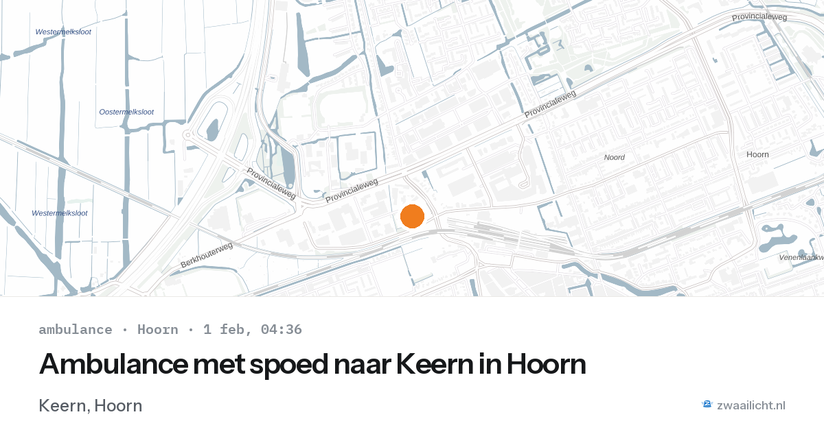 Ambulance met spoed naar Keern in Hoorn — 1 feb 2026