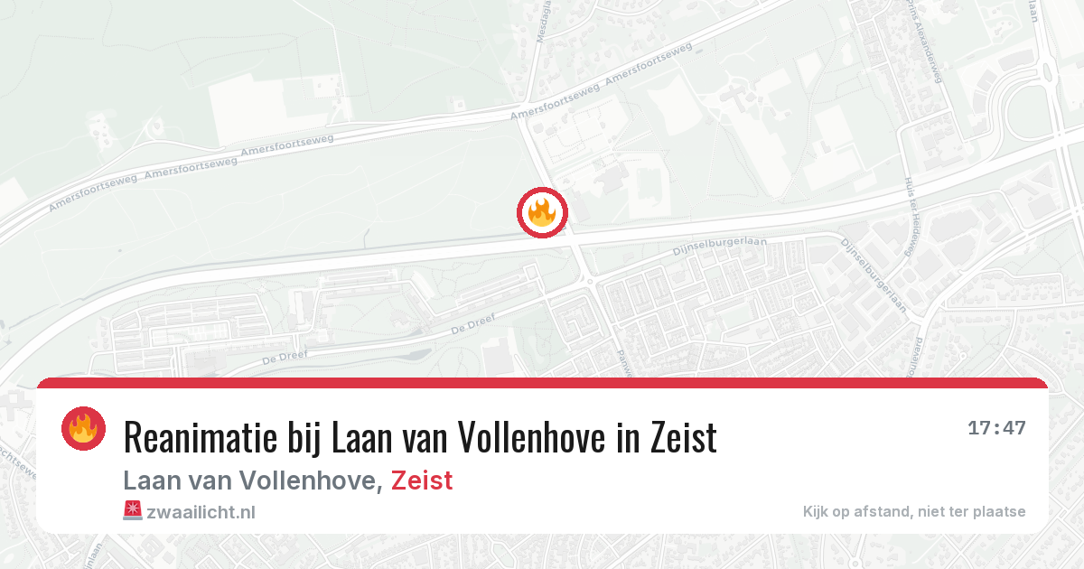 Reanimatie bij Laan van Vollenhove in Zeist — 18 jun 2026