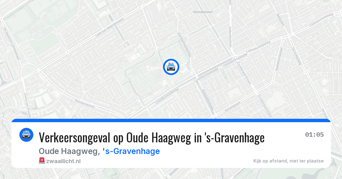 Verkeersongeval op Oude Haagweg in 's-Gravenhage — 4 jul 2026