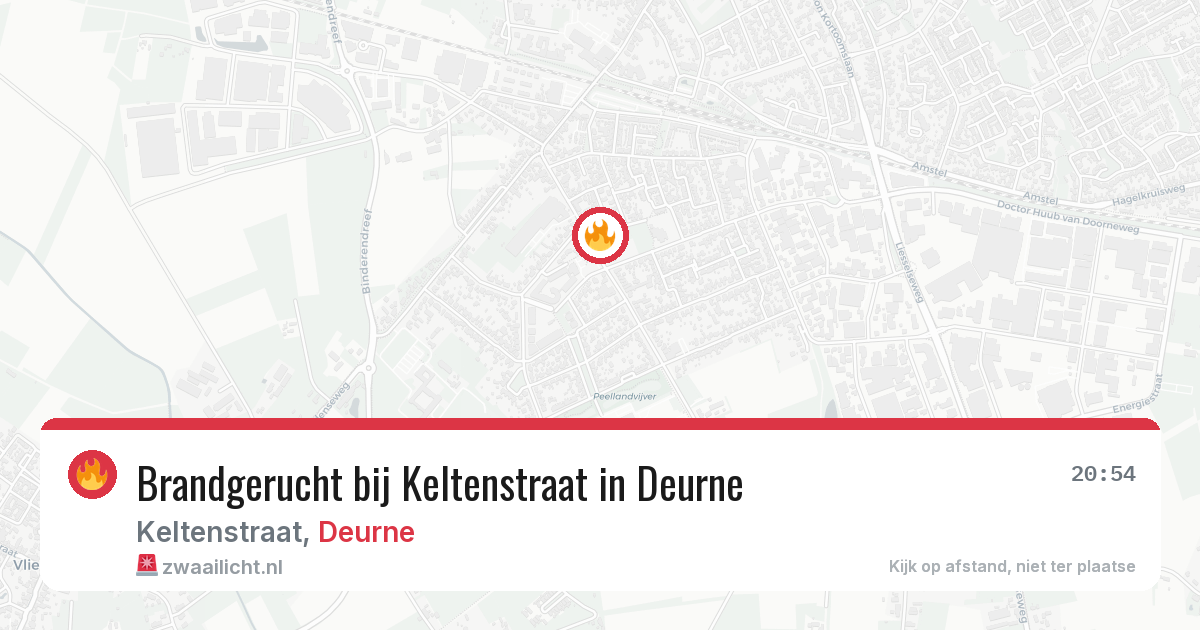 Brandgerucht bij Keltenstraat in Deurne — 1 jul 2026