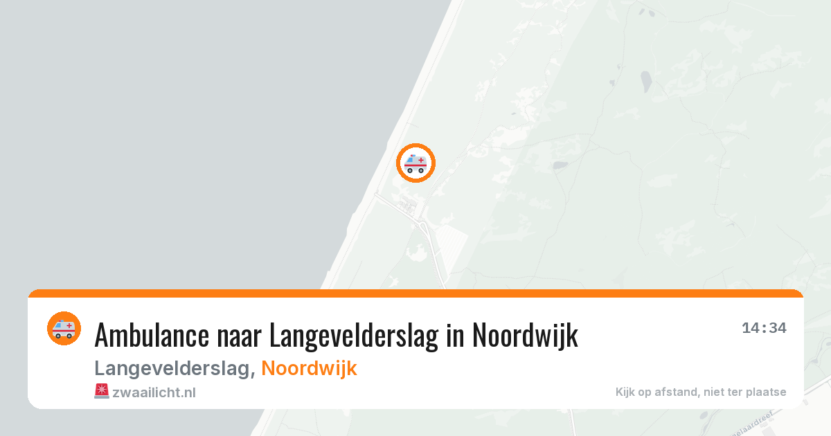 Ambulance naar Langevelderslag in Noordwijk — 9 aug 2026