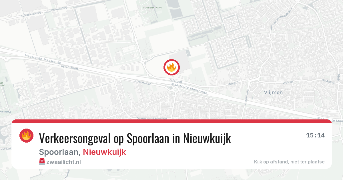 Verkeersongeval op Spoorlaan in Nieuwkuijk — 11 apr 2026