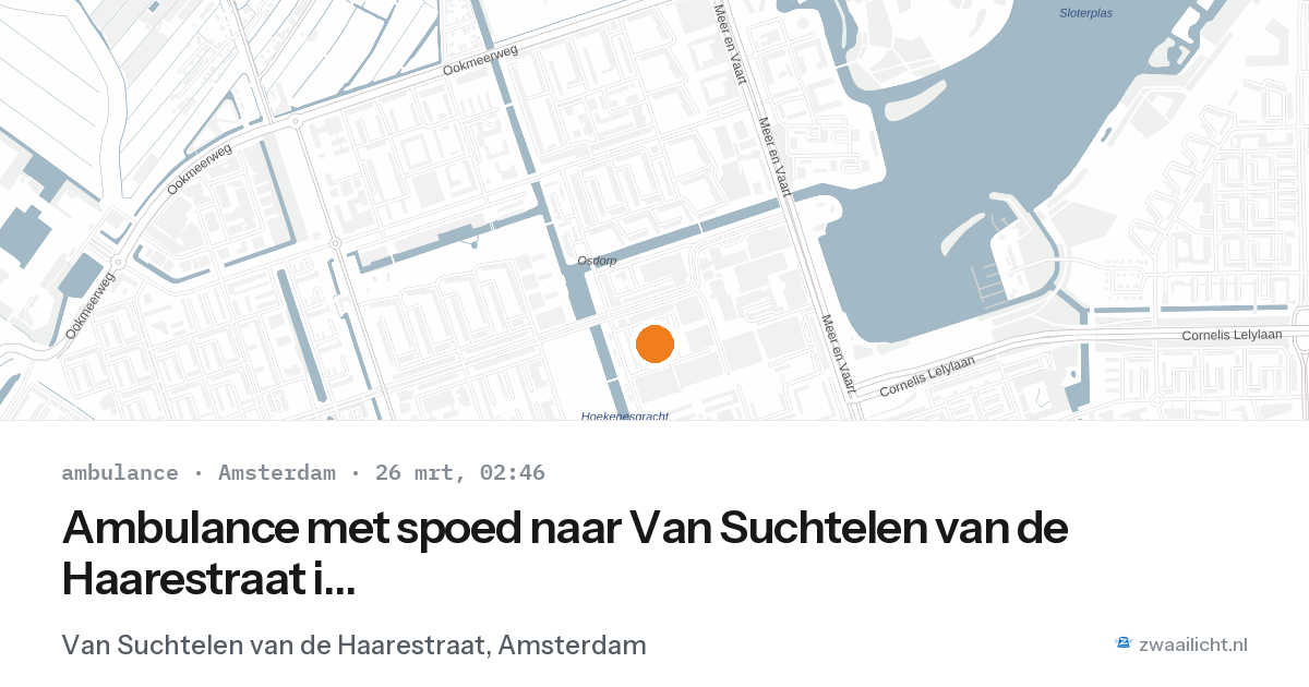Ambulance met spoed naar Van Suchtelen van de Haarestraat in Amsterdam — 2 feb 2026