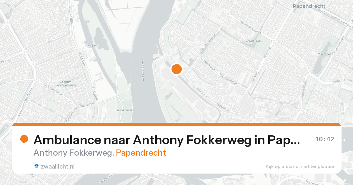 Ambulance naar Anthony Fokkerweg in Papendrecht — 25 aug 2026