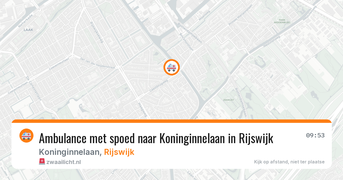 Ambulance met spoed naar Koninginnelaan in Rijswijk — 29 jun 2026
