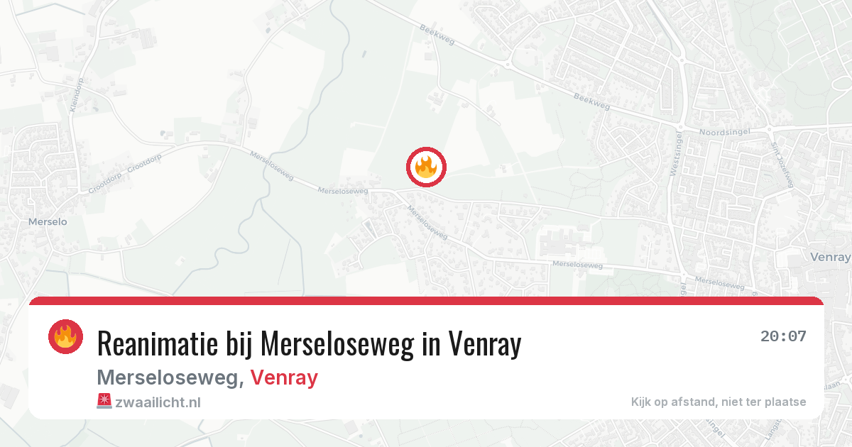 Reanimatie bij Merseloseweg in Venray — 22 apr 2026