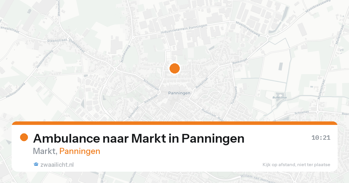 Ambulance naar Markt in Panningen — 18 aug 2026