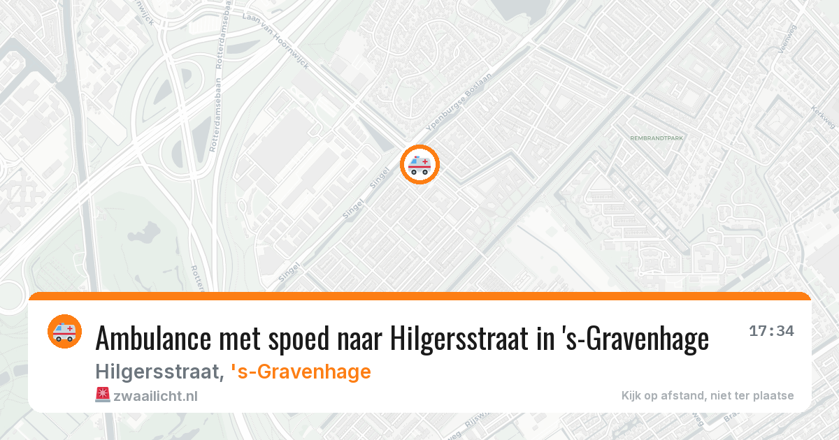 Ambulance met spoed naar Hilgersstraat in 's-Gravenhage — 29 mei 2026