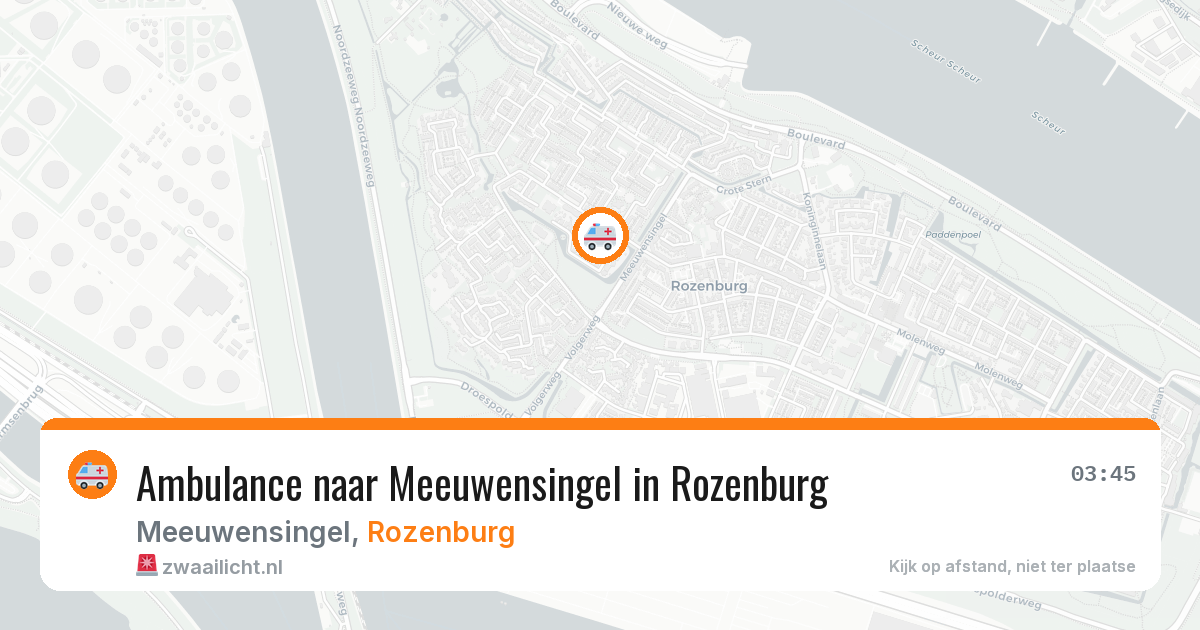 Ambulance naar Meeuwensingel in Rozenburg — 11 apr 2026