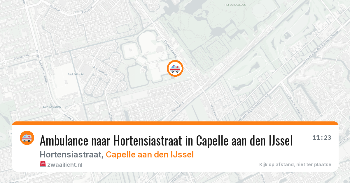 Ambulance naar Hortensiastraat in Capelle aan den IJssel — 9 mrt 2026