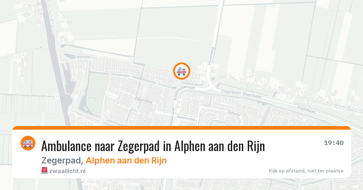 Ambulance naar Zegerpad in Alphen aan den Rijn — 14 jul 2026