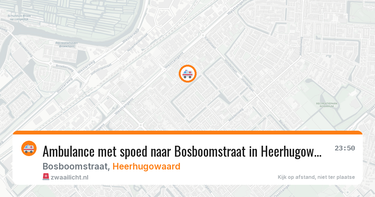 Ambulance met spoed naar Bosboomstraat in Heerhugowaard — 5 jul 2026