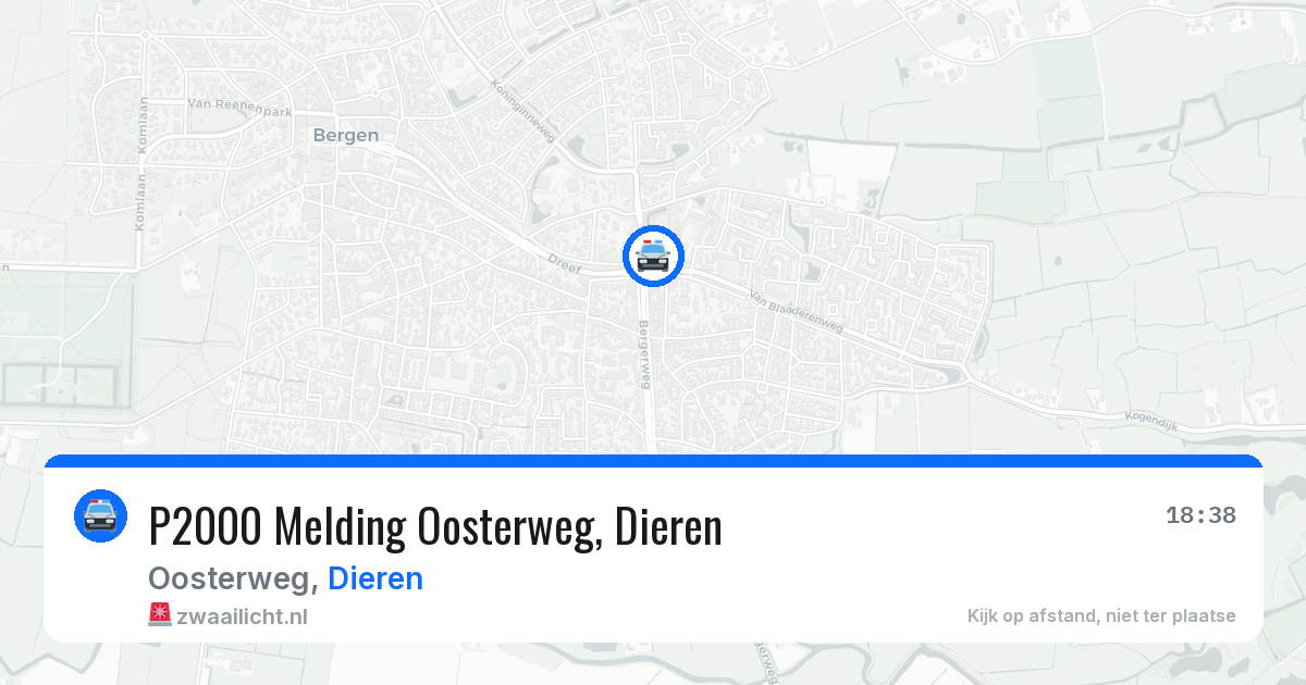P2000 Melding Oosterweg, Dieren — 18 jun 2026