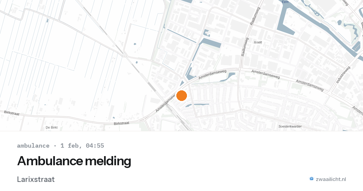 Ambulance melding — 1 feb 2026