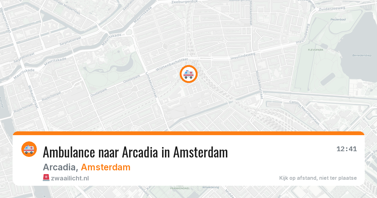 Ambulance naar Arcadia in Amsterdam — 19 jun 2026
