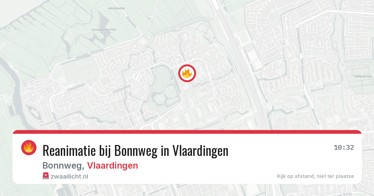 Reanimatie bij Bonnweg in Vlaardingen — 16 apr 2026