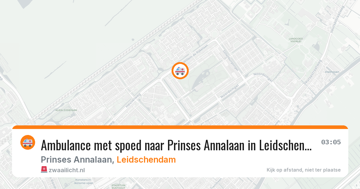 Ambulance met spoed naar Prinses Annalaan in Leidschendam — 13 aug 2026