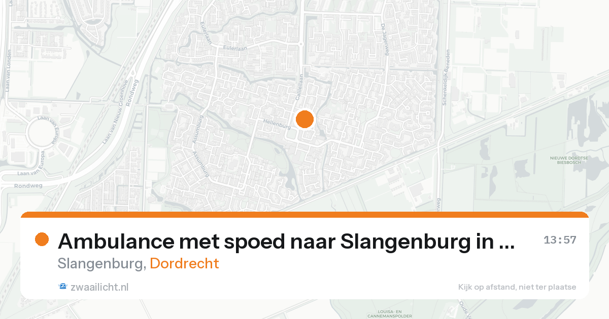 Ambulance met spoed naar Slangenburg in Dordrecht — 30 jan 2026