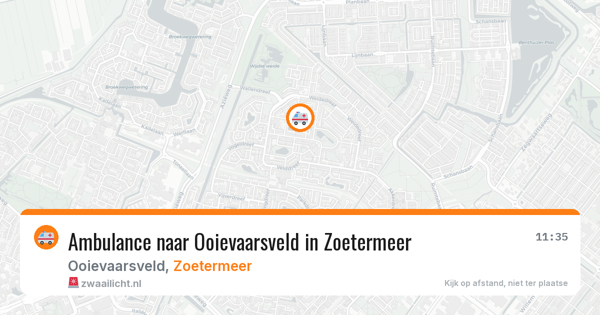 Ambulance naar Ooievaarsveld in Zoetermeer — 24 mrt 2026