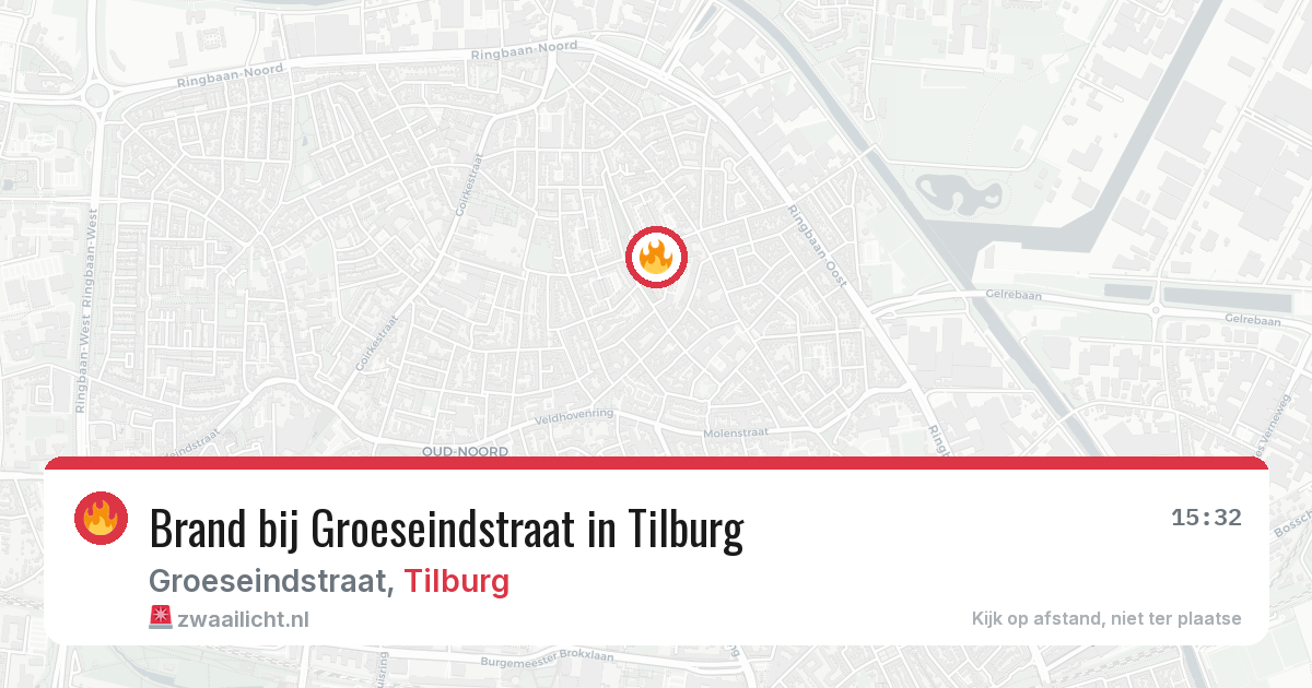 Brand bij Groeseindstraat in Tilburg — 4 apr 2026