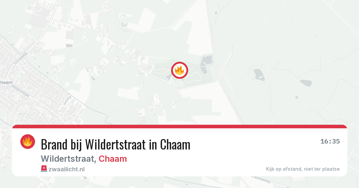 Brand bij Wildertstraat in Chaam — 7 jun 2026