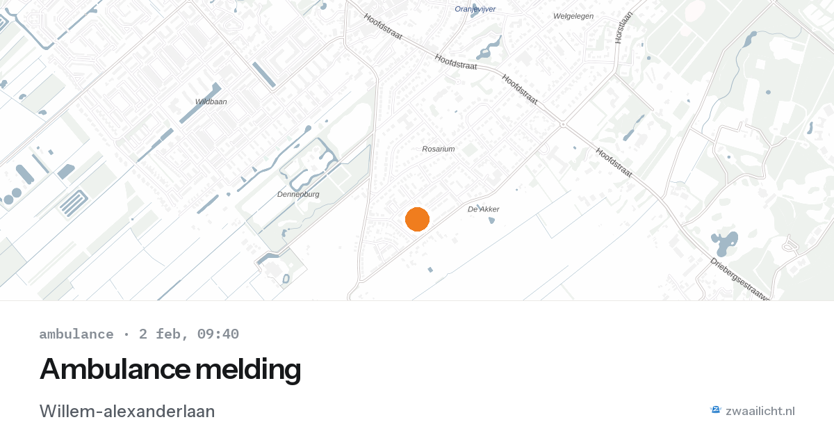 Ambulance melding — 2 feb 2026