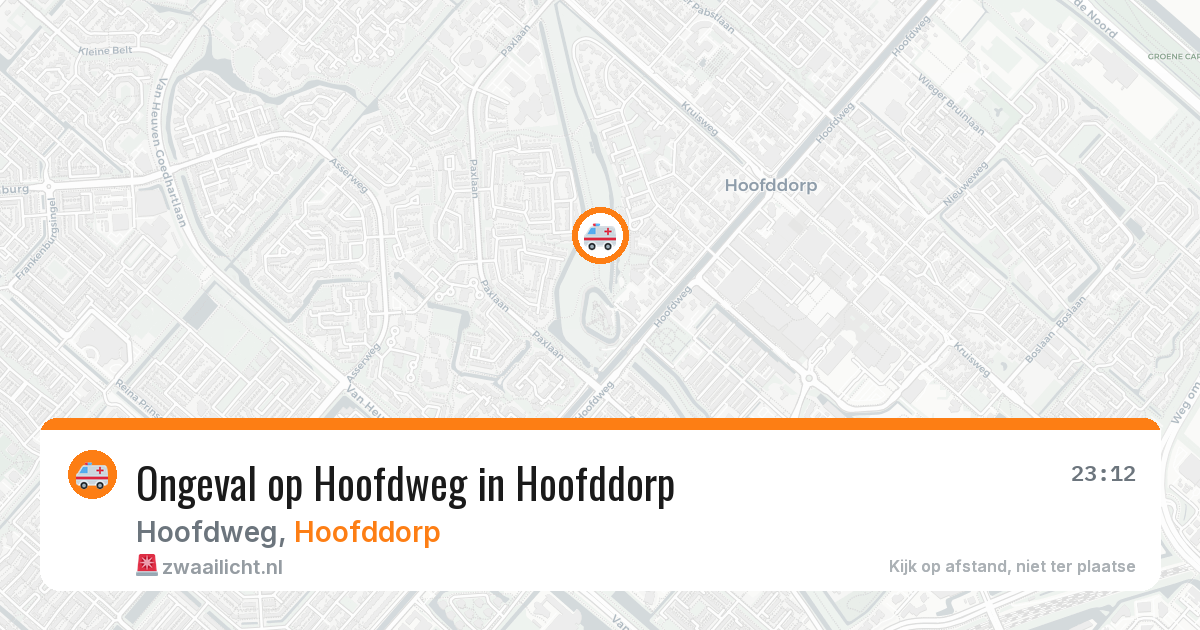 Ongeval op Hoofdweg in Hoofddorp — 27 apr 2026