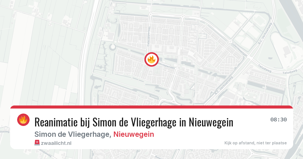 Reanimatie bij Simon de Vliegerhage in Nieuwegein — 7 aug 2026