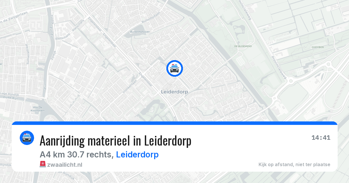 Aanrijding materieel in Leiderdorp — 13 jul 2026