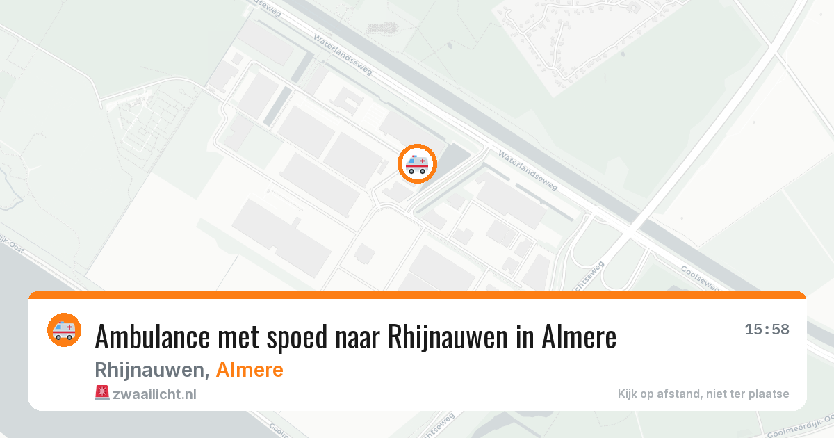Ambulance met spoed naar Rhijnauwen in Almere — 23 mrt 2026