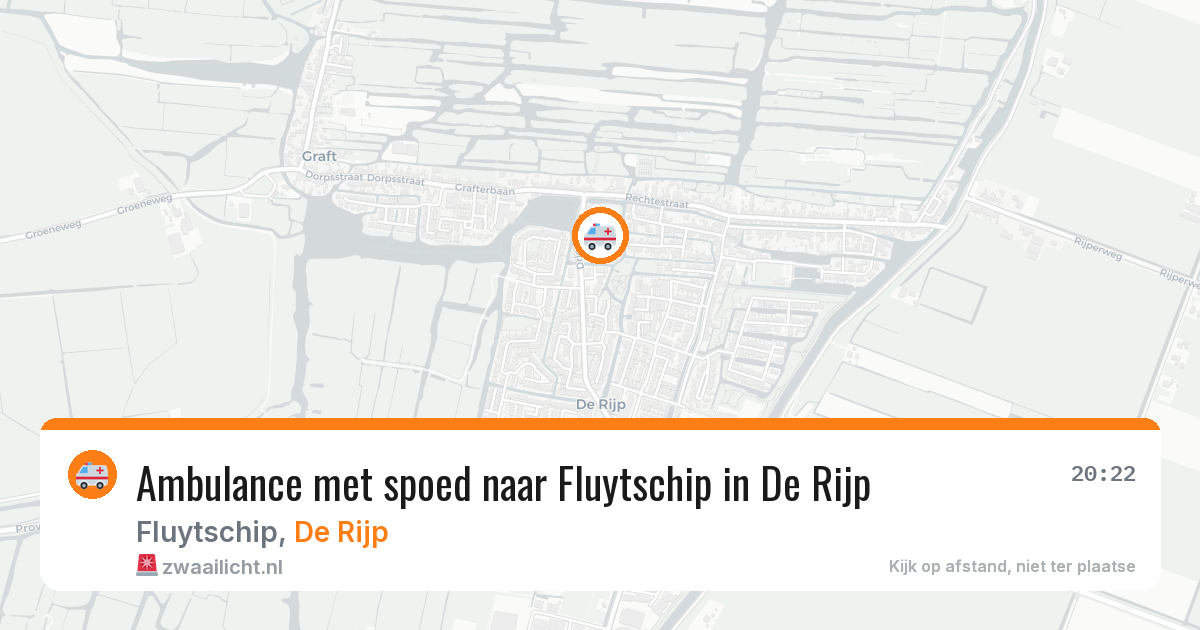 Ambulance met spoed naar Fluytschip in De Rijp — 6 jul 2026
