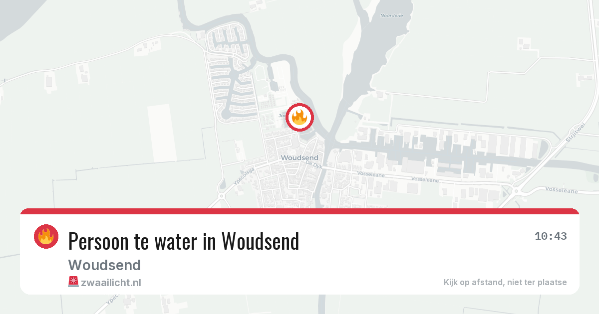 Persoon te water in Woudsend — 26 jul 2026