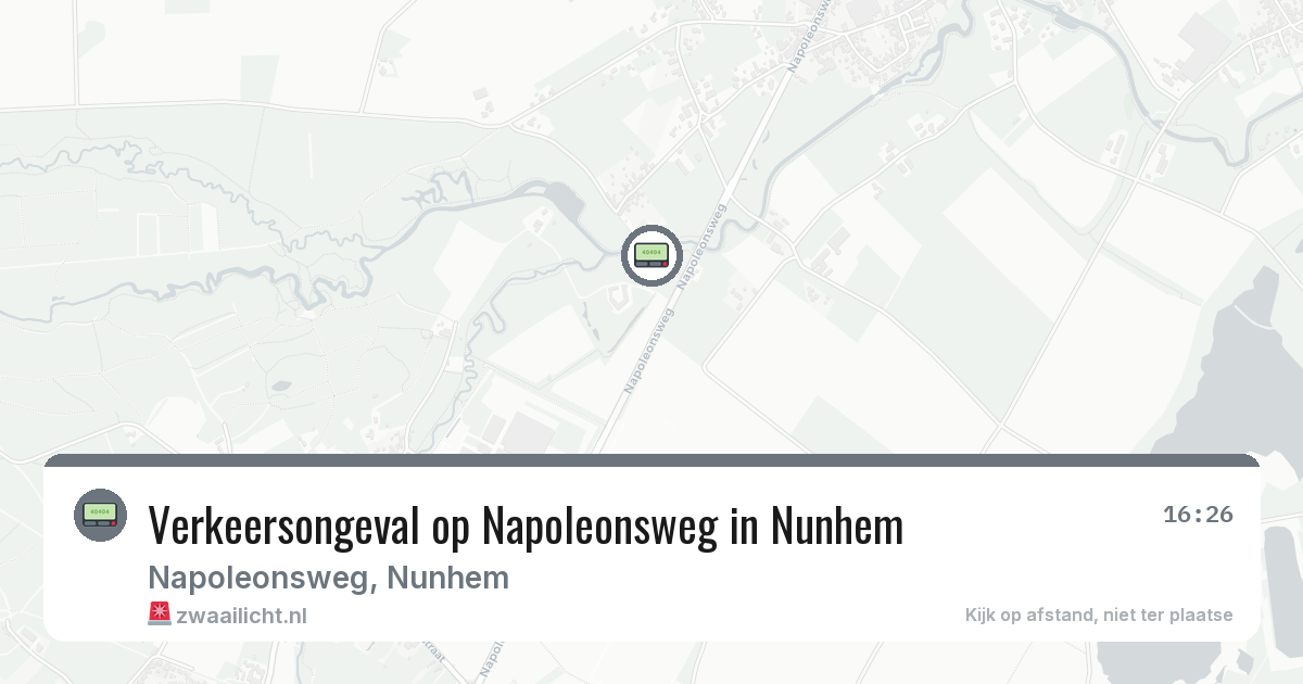 Verkeersongeval op Napoleonsweg in Nunhem — 14 apr 2026
