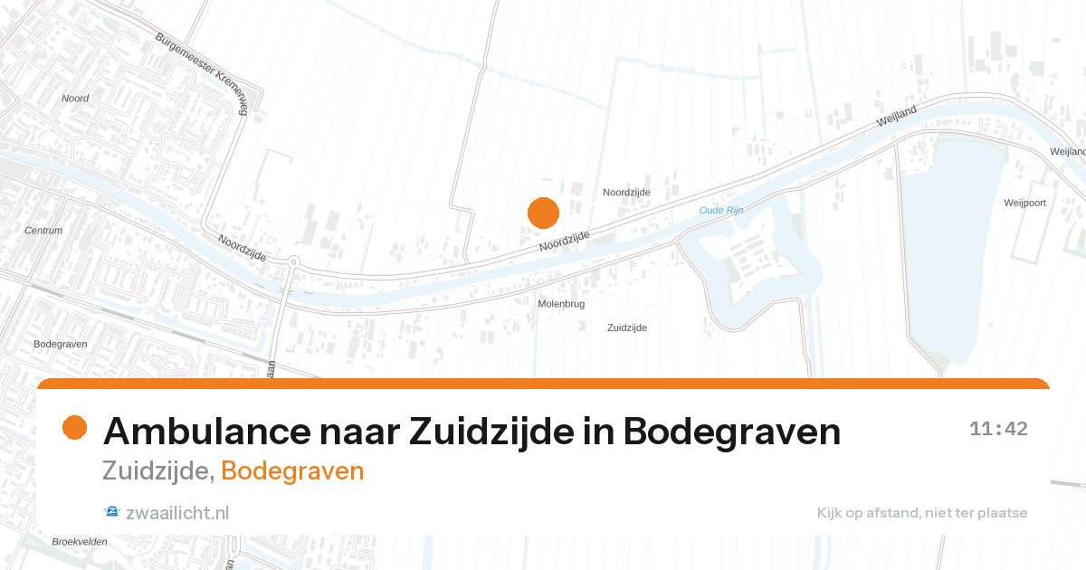 Ambulance naar Zuidzijde in Bodegraven — 27 aug 2026
