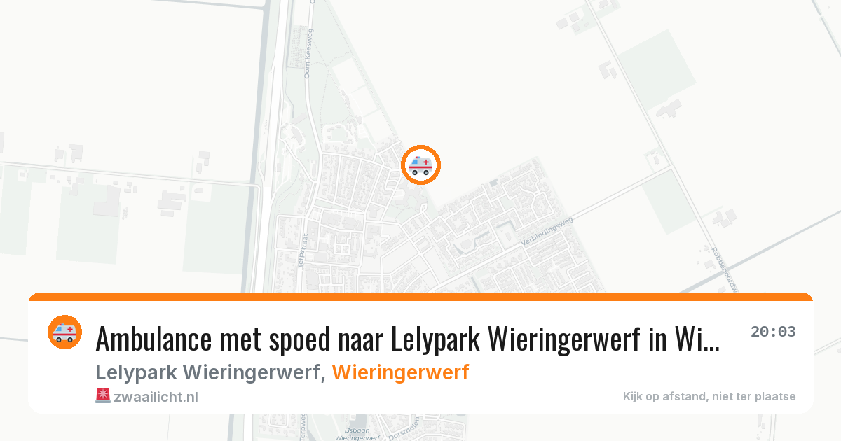 Ambulance met spoed naar Lelypark Wieringerwerf in Wieringerwerf — 26 apr 2026