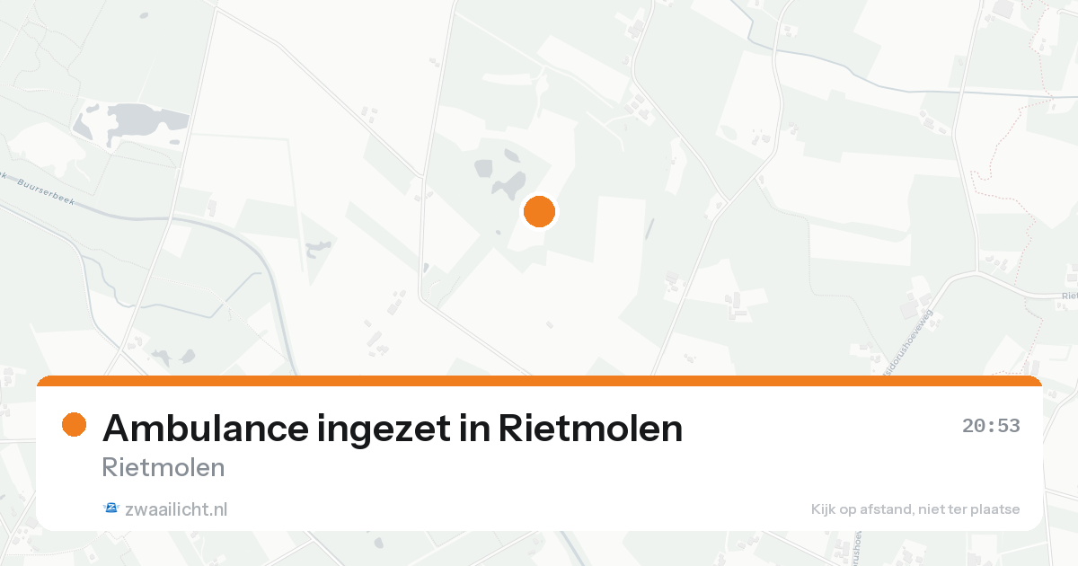 Ambulance ingezet in Rietmolen — 18 aug 2026