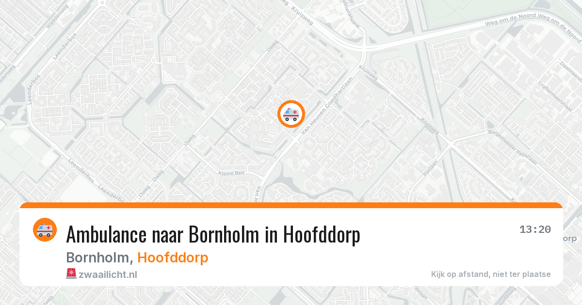 Ambulance naar Bornholm in Hoofddorp — 1 aug 2026