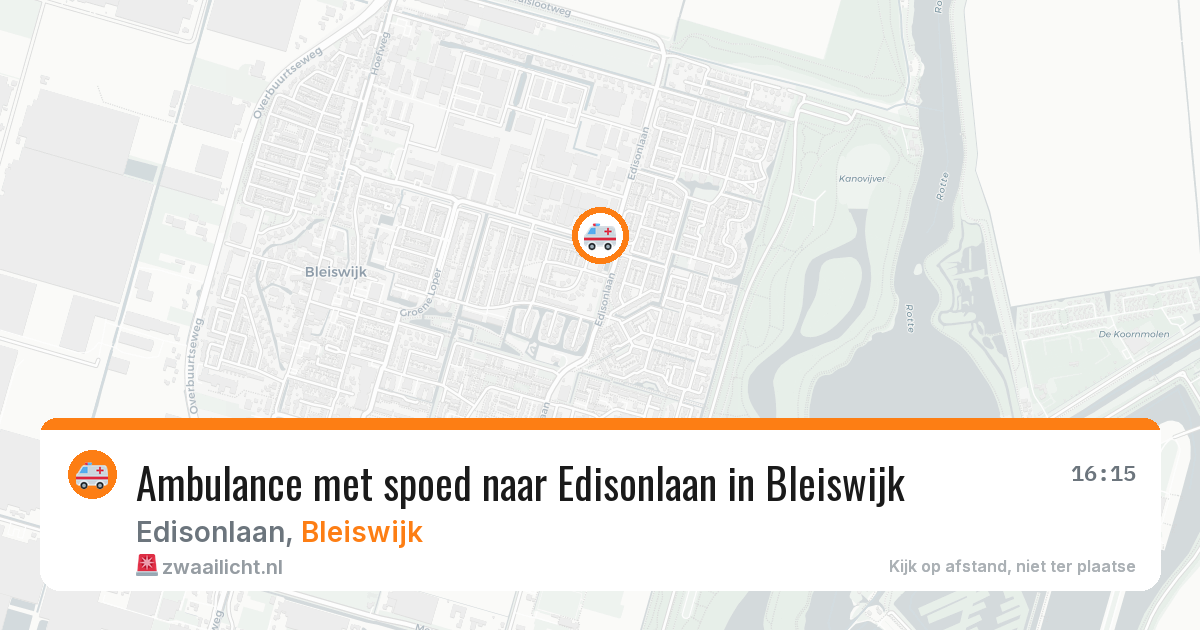 Ambulance met spoed naar Edisonlaan in Bleiswijk — 29 jun 2026