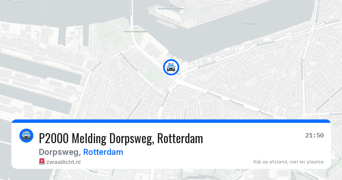 P2000 Melding Dorpsweg, Rotterdam — 24 mei 2026