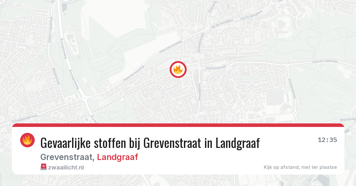Gevaarlijke stoffen bij Grevenstraat in Landgraaf — 3 apr 2026
