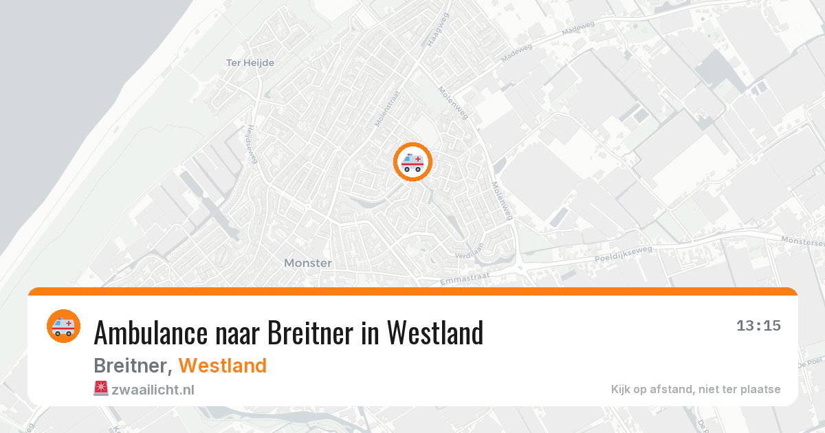 Ambulance naar Breitner in Westland — 11 aug 2026