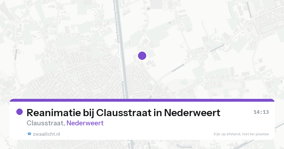 Reanimatie bij Clausstraat in Nederweert — 13 aug 2026