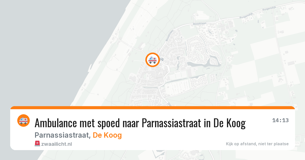 Ambulance met spoed naar Parnassiastraat in De Koog — 15 feb 2026